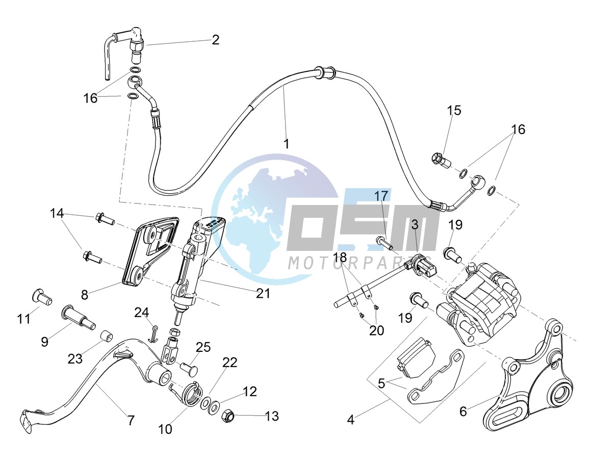 Rear brake system