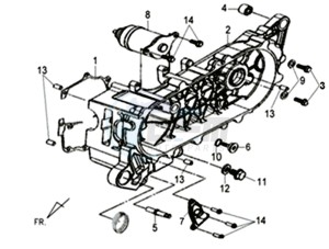 X'PRO 50 45KMH (L8) EU EURO4 drawing CRANKCASE COVER LINKS