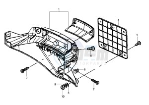 LX 4T 50 drawing Number plate holder assy