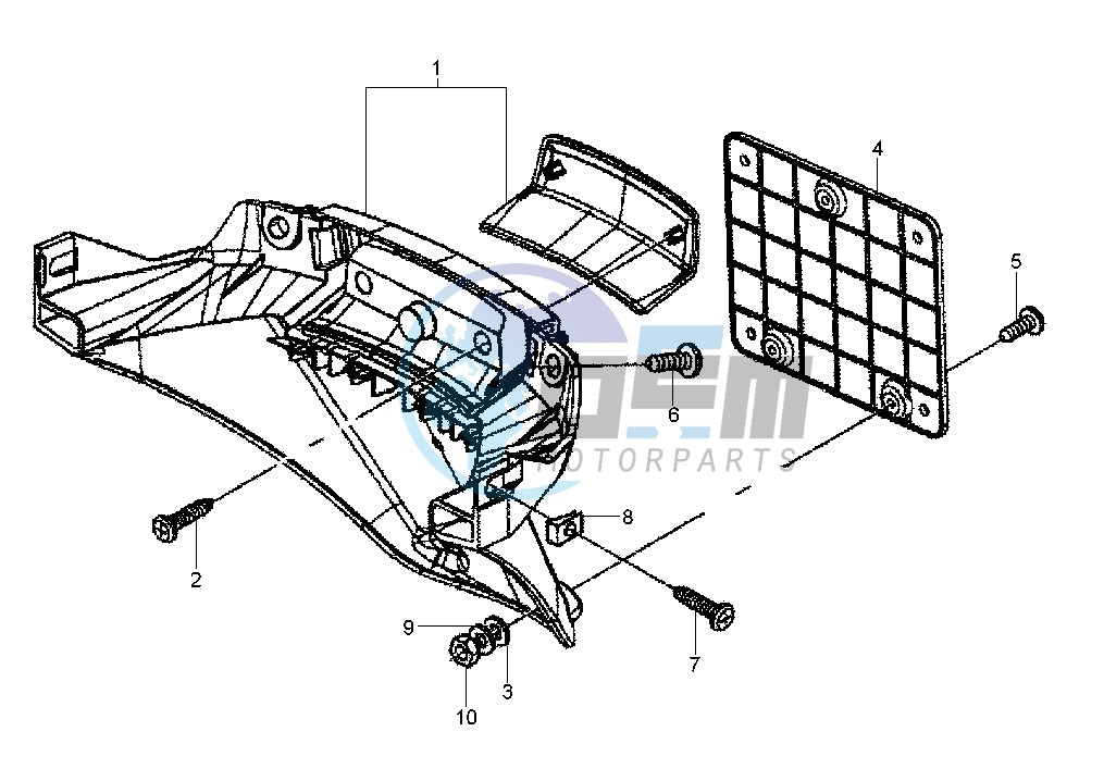 Number plate holder assy