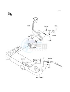 KVF360 4x4 KVF360ADF EU GB drawing Brake Pedal