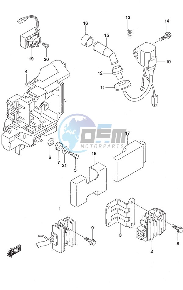 Rectifier/Ignition Coil Non-Remote Control