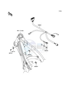 KX250F KX250T8F EU drawing Chassis Electrical Equipment