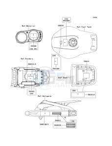 ZX 900 F [NINJA ZX-9R] (F1-F2) [NINJA ZX-9R] drawing LABELS