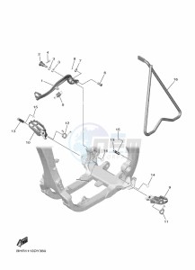 YZ450F (BHR6) drawing STAND & FOOTREST