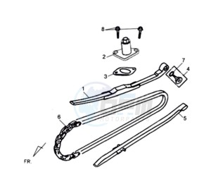 FIDDLE II 125 drawing CHAIN / CHAIN TENSIONER / CHAIN GUIDE