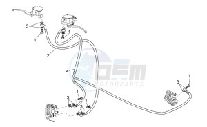 Scarabeo 125-200 ie Light drawing Front/rear brake system