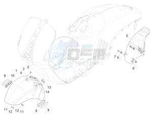 946 150 4T 3V ABS ARMANI (NAFTA) drawing Wheel huosing - Mudguard