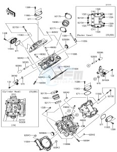 BRUTE FORCE 750 4x4i EPS KVF750GHF EU drawing Cylinder Head