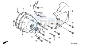 XL125VA EU / CMF - (EU / CMF) drawing LEFT CRANKCASE COVER