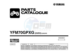 YFM700FWAD YFM70GPXG GRIZZLY 700 EPS (2UD3) drawing .1-Front-Page