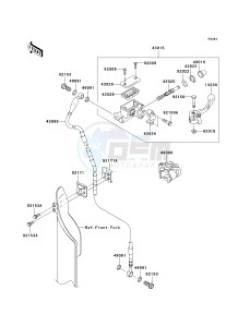 KX 250 W [KX250F MONSTER ENERGY] (W9FA) W9F drawing FRONT MASTER CYLINDER