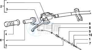 Zip 50 4T drawing Handlebars component parts