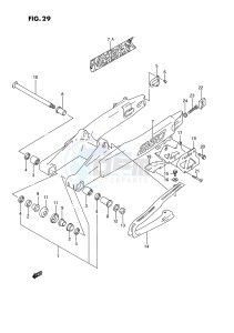 RM250 (E2) drawing REAR SWINGING ARM