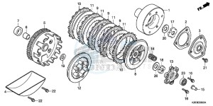 MSX125F MSX125 UK - (E) drawing CLUTCH