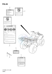 LT-F250 (E17) drawing LABEL (LT-F250L1 E17)