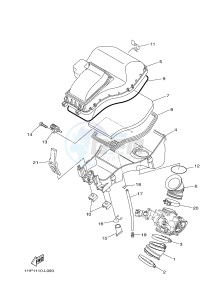 YFM700FWAD YFM7FGPB GRIZZLY 700 EPS (1HP3 1HP4) drawing INTAKE