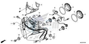 CBR500RAD CBR500R ABS UK - (E) drawing HEADLIGHT