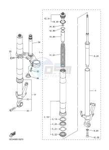 FZ1-N FZ1 (NAKED) 1000 (1EC6) drawing FRONT FORK