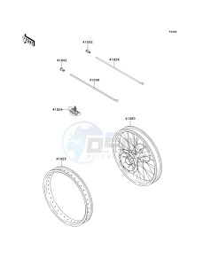 KX 250 L [KX250] (L3) [KX250] drawing OPTIONAL PARTS-- 20" FRONT WHEEL- -