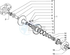 Liberty 125 drawing Driven pulley