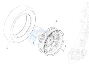 150 Sprint 4T 3V ie (APAC) (AU, CD, EX, JP, RI, TH) drawing Front wheel