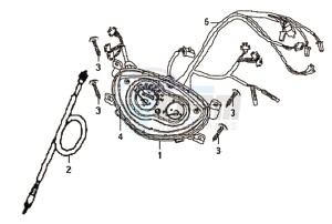 SYMPHONY 50 45KMH drawing DASHBOARD / SPEEDOMETER CABLE / WIRING HARNASS