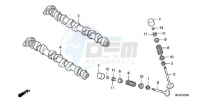 CBF1000SA France - (F / ABS CMF) drawing CAMSHAFT/VALVE