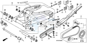 CBR600RAA Australia - (U / ABS) drawing SWINGARM