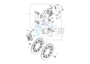 YZF R46 600 drawing FRONT BRAKE CALIPER