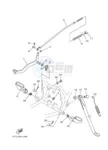 DT125 (3TTR) drawing STAND & FOOTREST