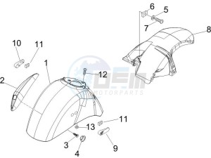 GTS 250 USA drawing Wheel housing - Mudguard