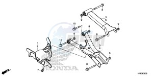 TRX500FA7G TRX500 Europe Direct - (ED) drawing REAR ARM