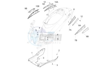 Liberty 125 4t 3v ie e3 drawing Side cover - Spoiler