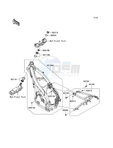 KX250F KX250YCF EU drawing Frame