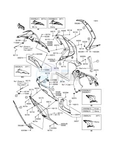 NINJA ZX-10R ABS ZX1000KFFA FR XX (EU ME A(FRICA) drawing Cowling Lowers