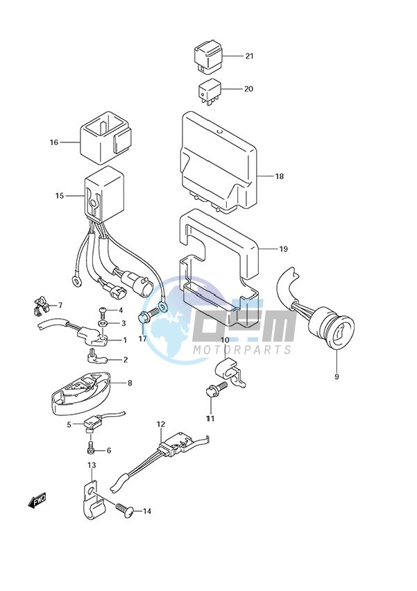 PTT Switch/Engine Control Unit