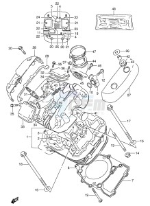 VS600GL (E2) INTRUDER drawing CYLINDER HEAD (FRONT)