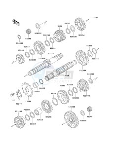 KL 125 D [KLR125] (D20-D22) [KLR125] drawing TRANSMISSION