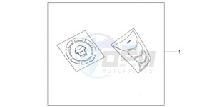 CBR600RAA UK - (E / ABS) drawing TANKPAD / FUEL LID COVER