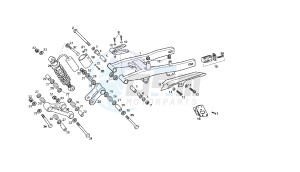 SENDA R DRD RACING - 50 CC VTHSR1D2B. EU2 drawing SWING ARM - SHOCK ABSORBER