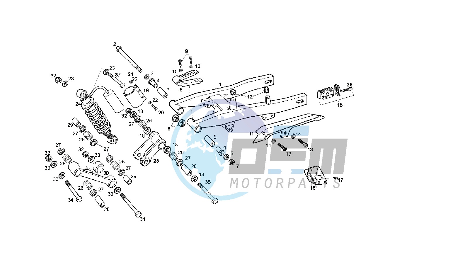 SWING ARM - SHOCK ABSORBER