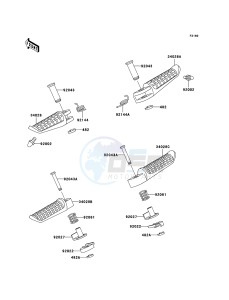 ZZR600 ZX600-E13H GB XX (EU ME A(FRICA) drawing Footrests