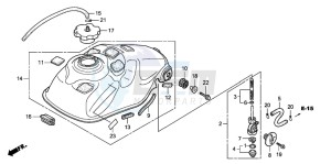 TRX300EX SPORTRAX drawing FUEL TANK (TRX300EX'01-'06)