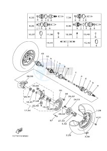 YFM450FWAD YFM450PF GRIZZLY 450 EPS (2LC8) drawing FRONT WHEEL