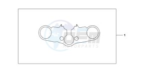 CBR600RR9 UK - (E / MME SPC 3E) drawing TOP BRIDGE COVER