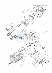 YXZ1000E YXZ1000R (B5J4) drawing EXHAUST