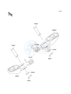 KX 80 W [KX80] (W1-W3) [KX80] drawing FOOTRESTS