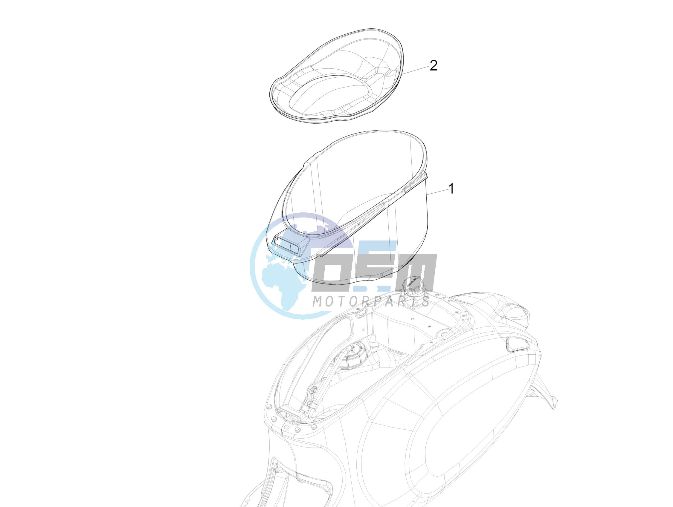 Helmet housing - Undersaddle