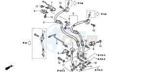 VFR800A drawing FRONT BRAKE HOSE (VFR800)